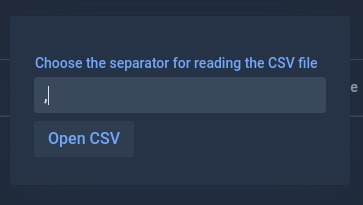 External pseudonym separator dialog