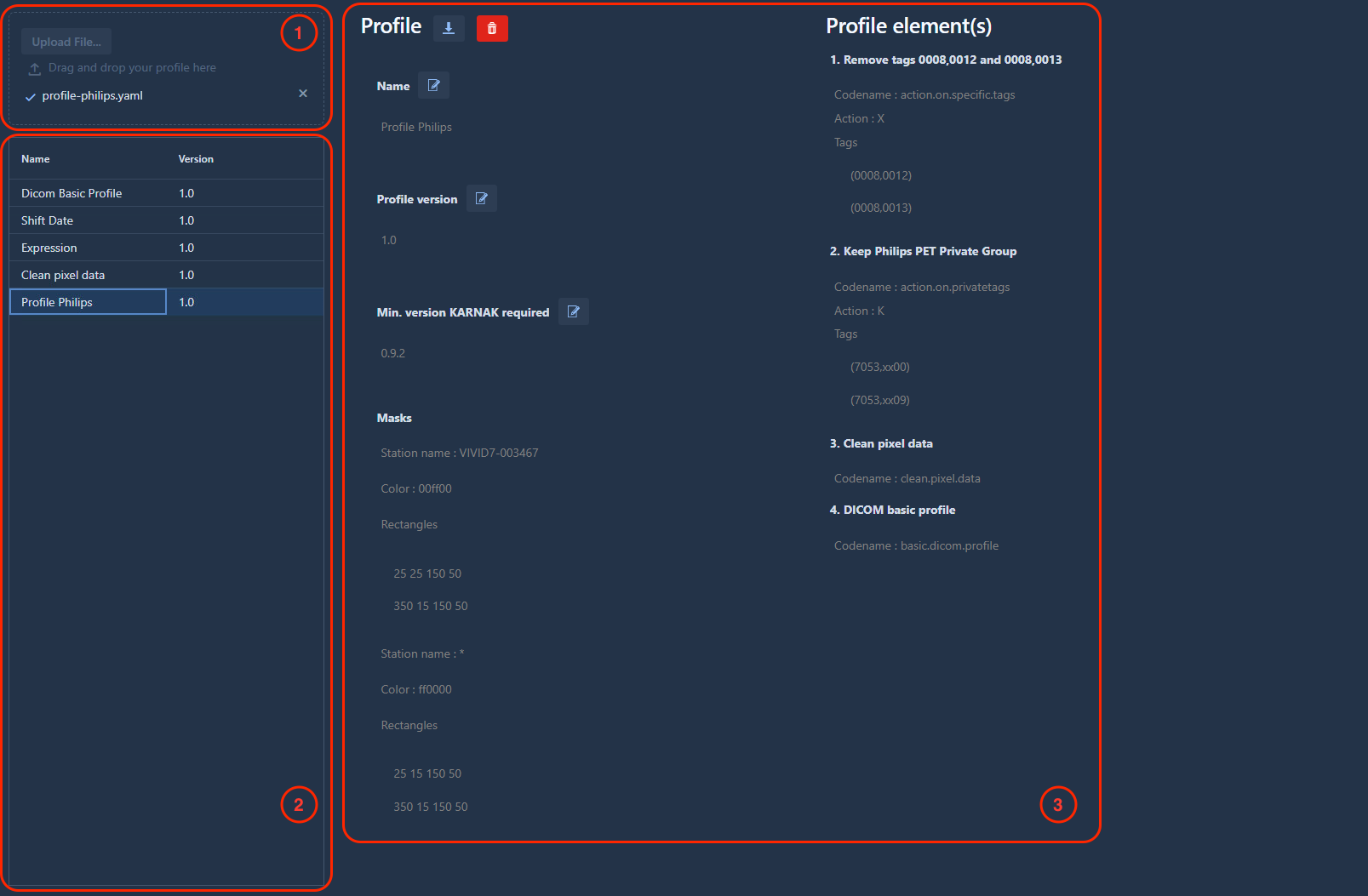 profile page