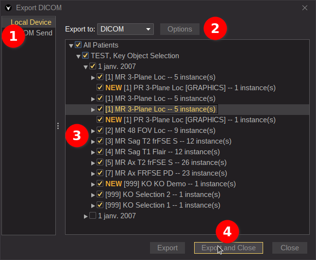 Export DICOM